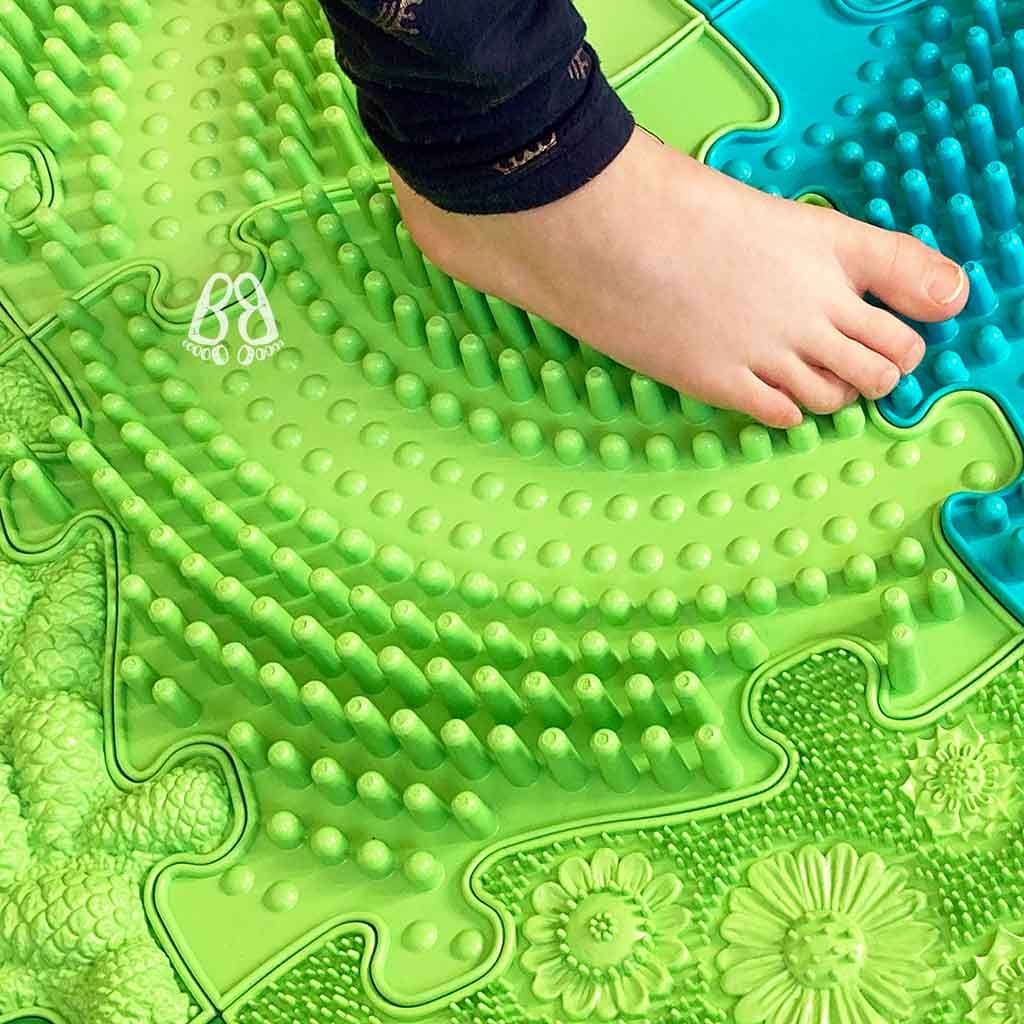 Muffik Twister Firm Sensory Textured Floor Mat Lime